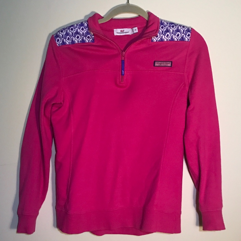 RARE Pink Navy Printed Vineyard Vines Shep Shirt